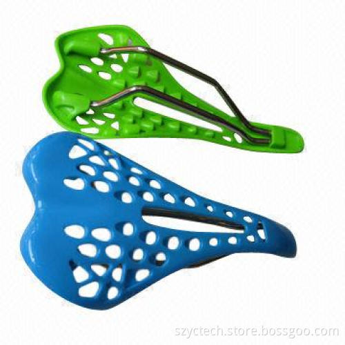 Bicycle saddles, made of plastic and titanium alloy metal